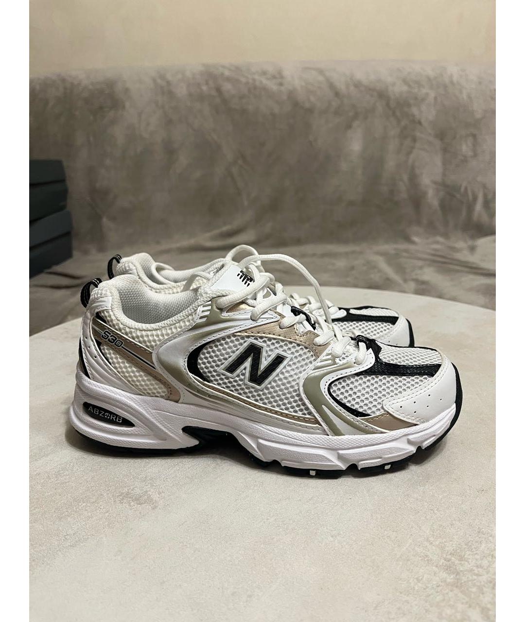 NEW BALANCE Белые текстильные кроссовки, фото 5