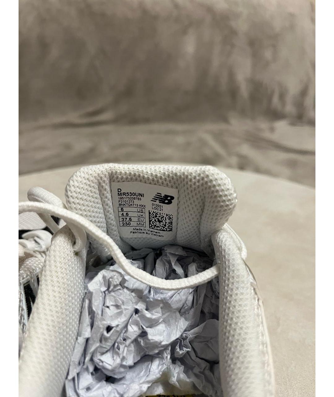 NEW BALANCE Белые текстильные кроссовки, фото 4