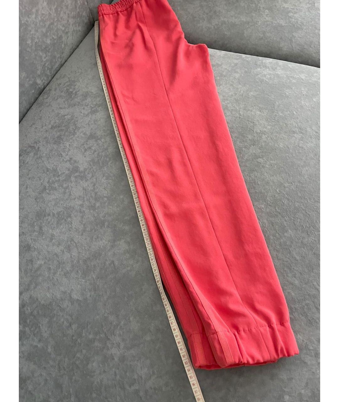 SONIA RYKIEL Коралловые полиэстеровые брюки широкие, фото 7