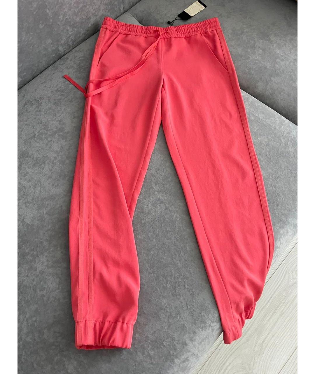 SONIA RYKIEL Коралловые полиэстеровые брюки широкие, фото 9