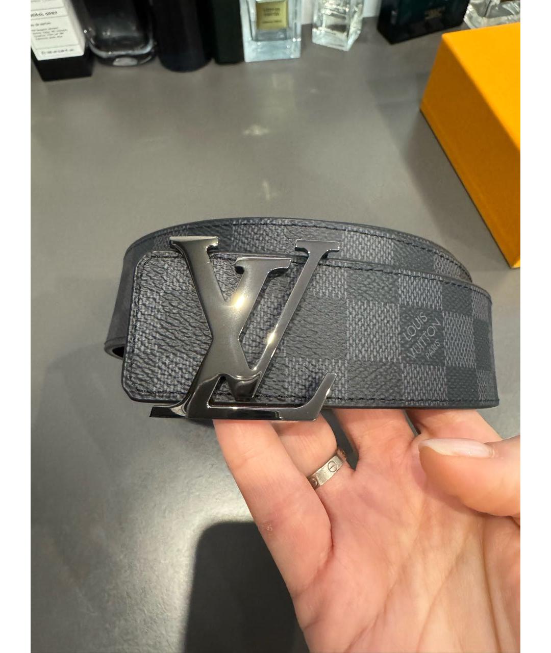 LOUIS VUITTON Черный ремень, фото 6