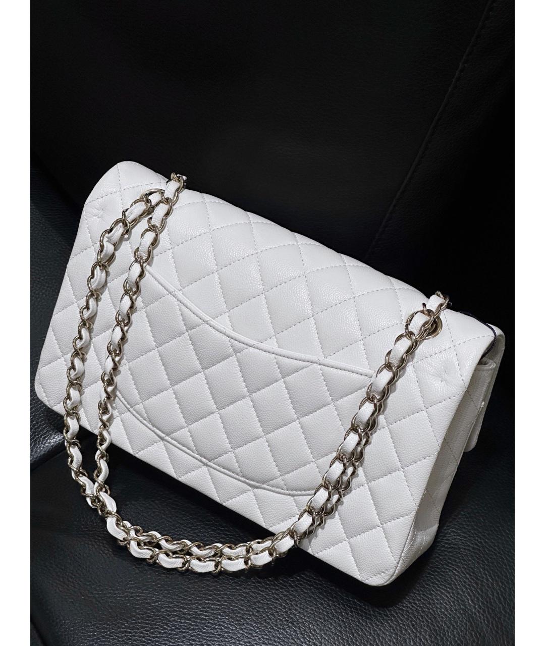 CHANEL Белая кожаная сумка через плечо, фото 2