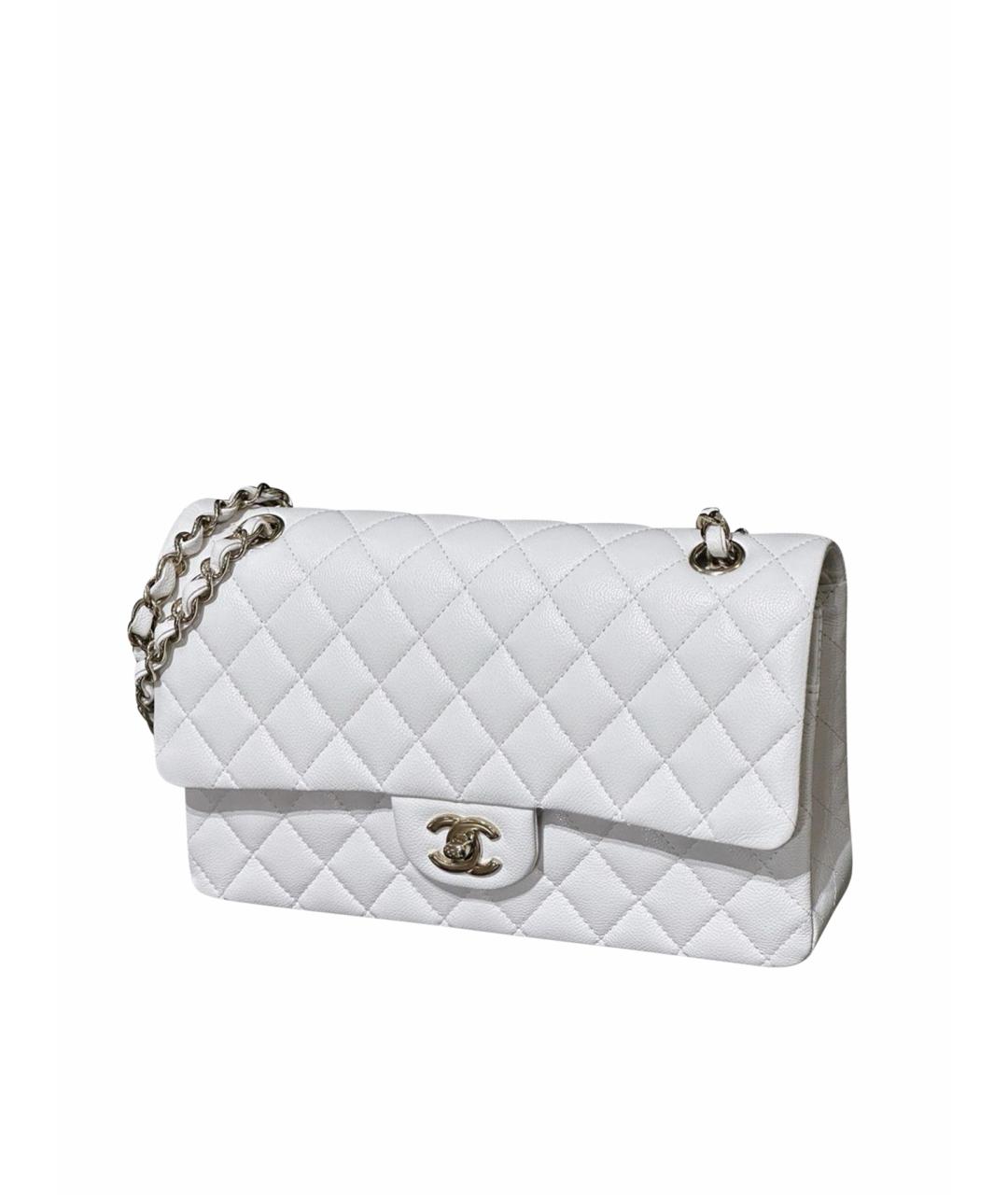 CHANEL Белая кожаная сумка через плечо, фото 1