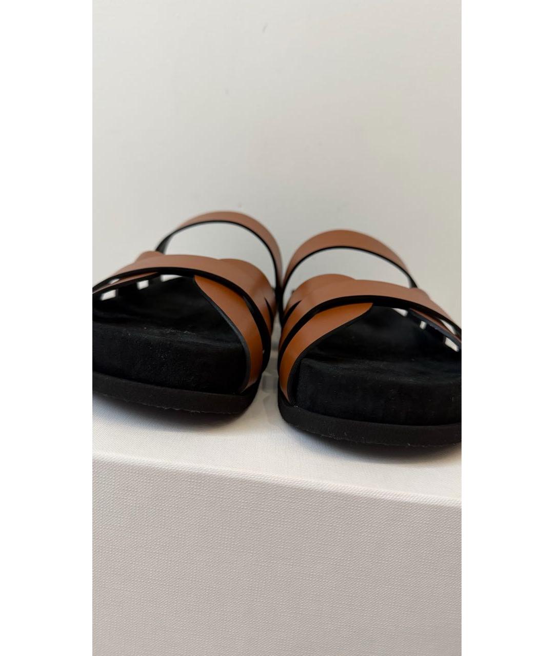 NEOUS Коричневые кожаные сандалии, фото 3