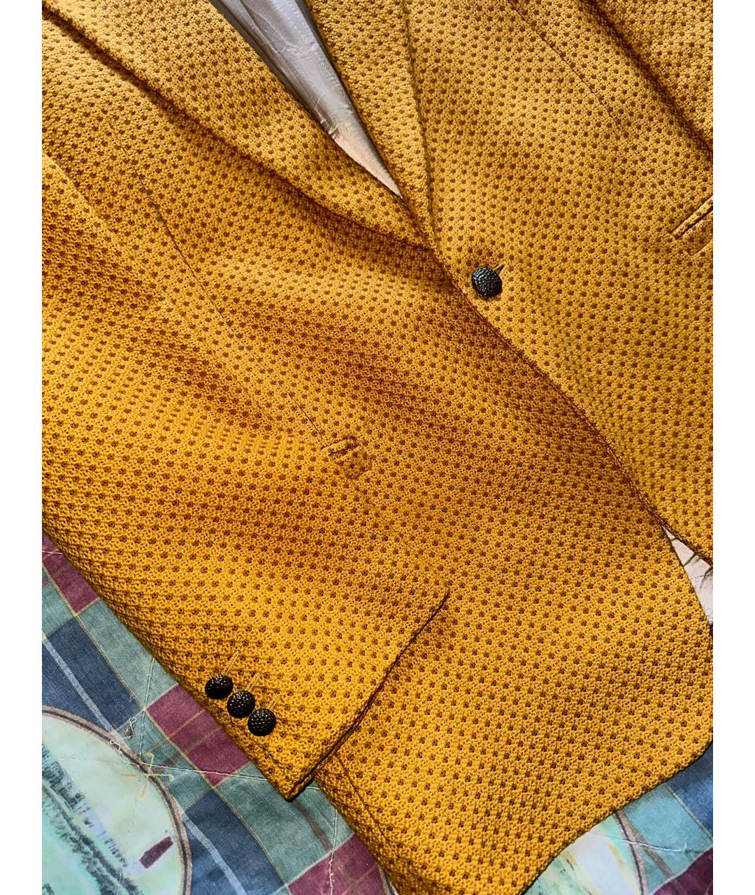VERSACE Горчичный шерстяной пиджак, фото 3