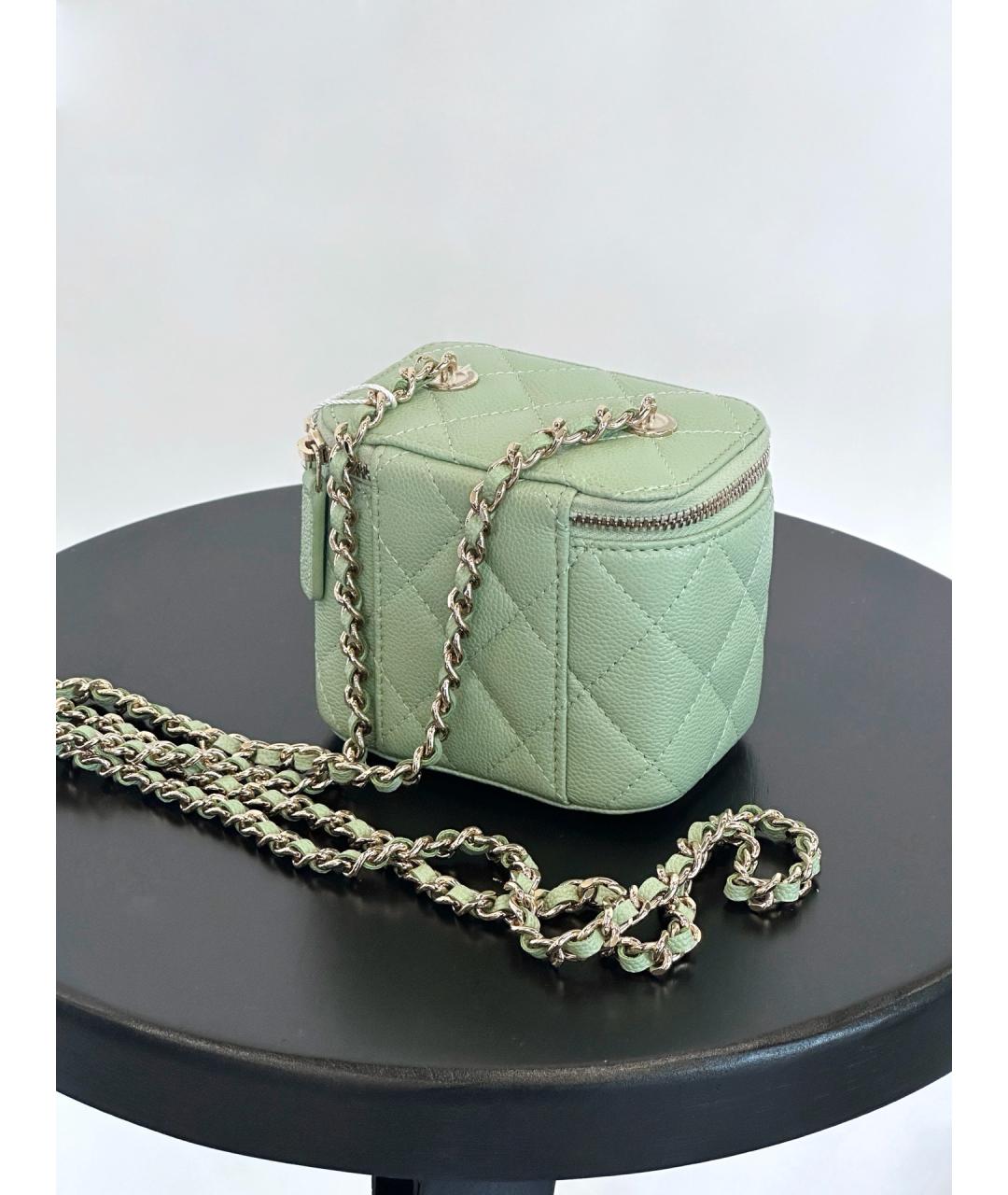 CHANEL Зеленая кожаная сумка через плечо, фото 2