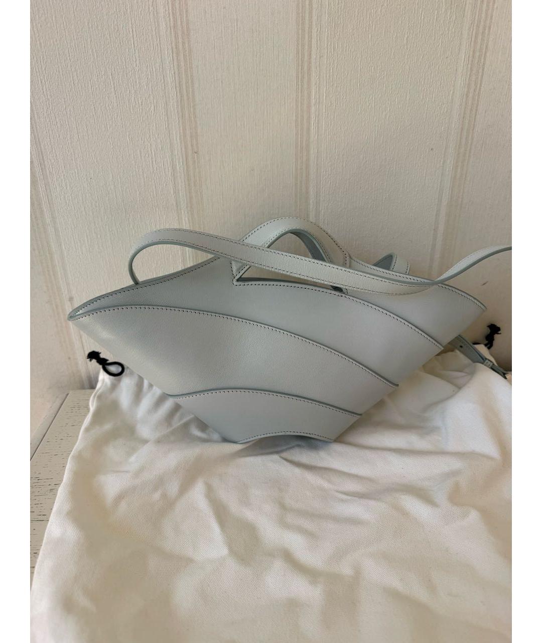 ALAIA Голубая кожаная сумка через плечо, фото 8