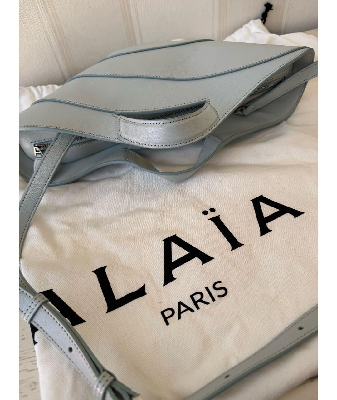 ALAIA Голубая кожаная сумка через плечо, фото 3