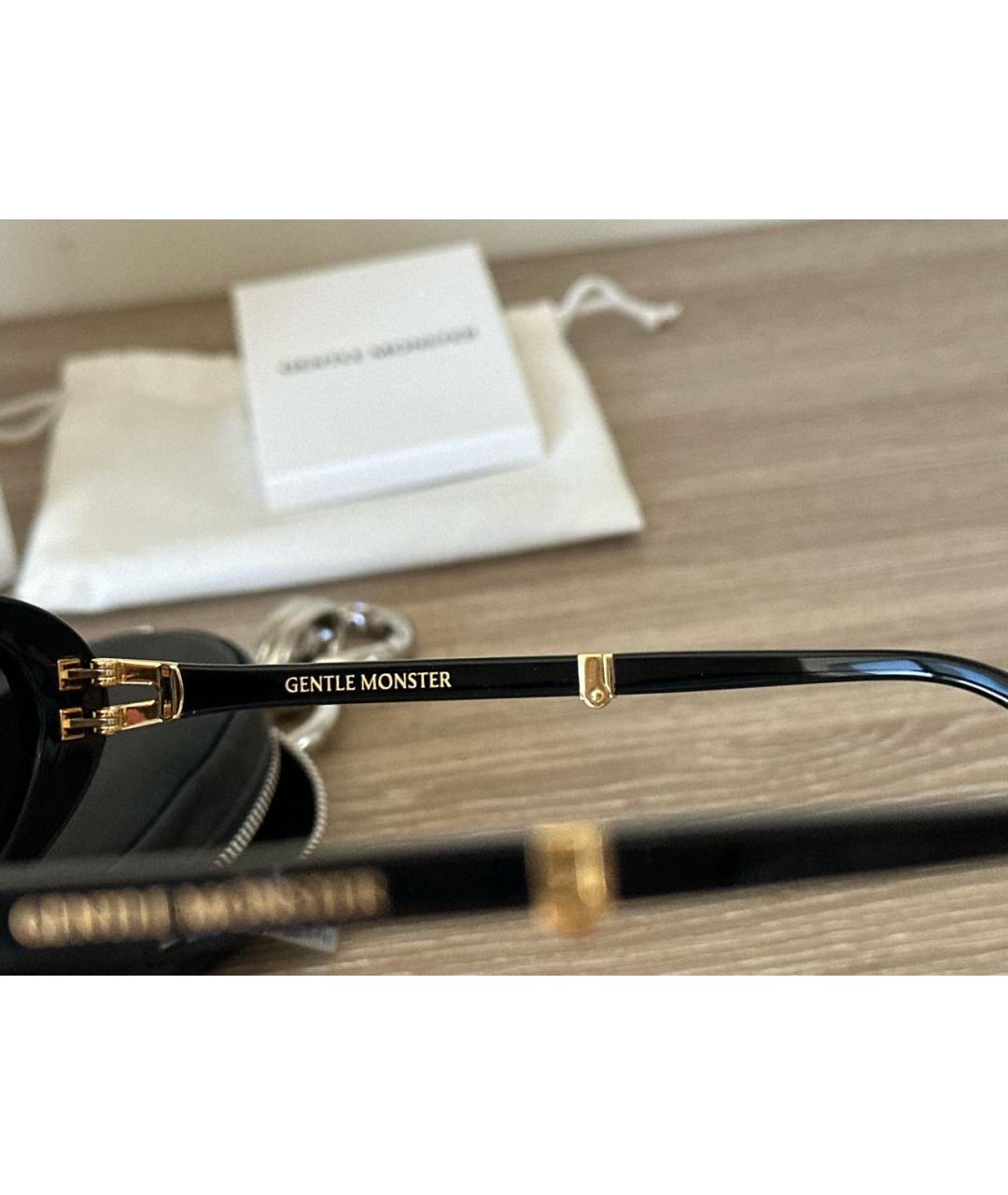 GENTLE MONSTER Черные пластиковые солнцезащитные очки, фото 7
