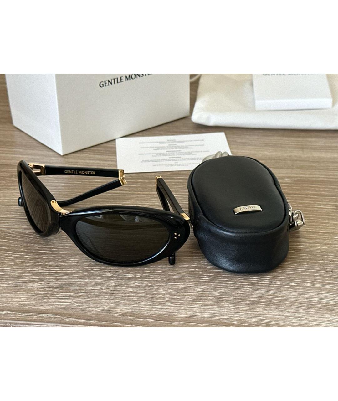 GENTLE MONSTER Черные пластиковые солнцезащитные очки, фото 2