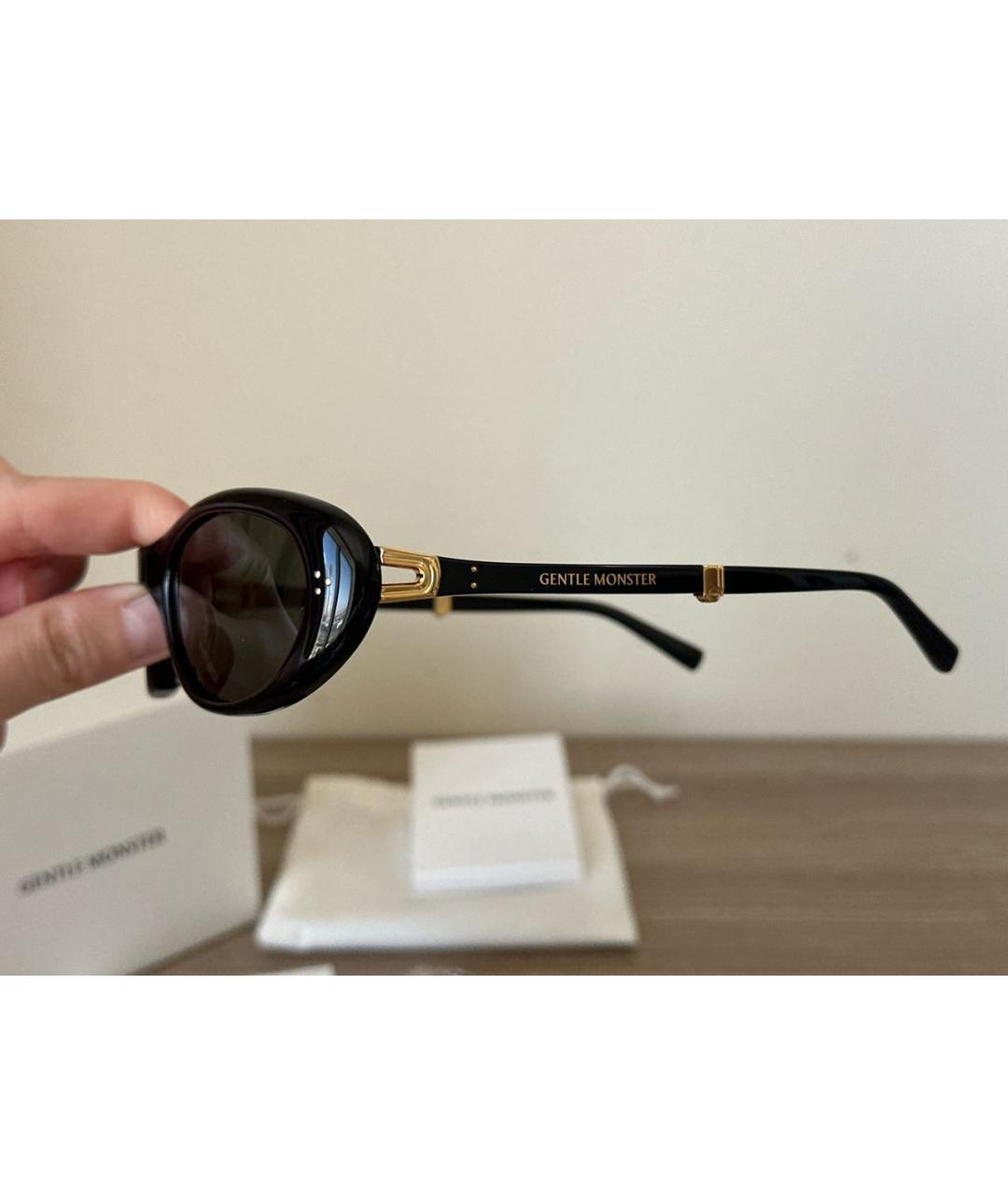 GENTLE MONSTER Черные пластиковые солнцезащитные очки, фото 3