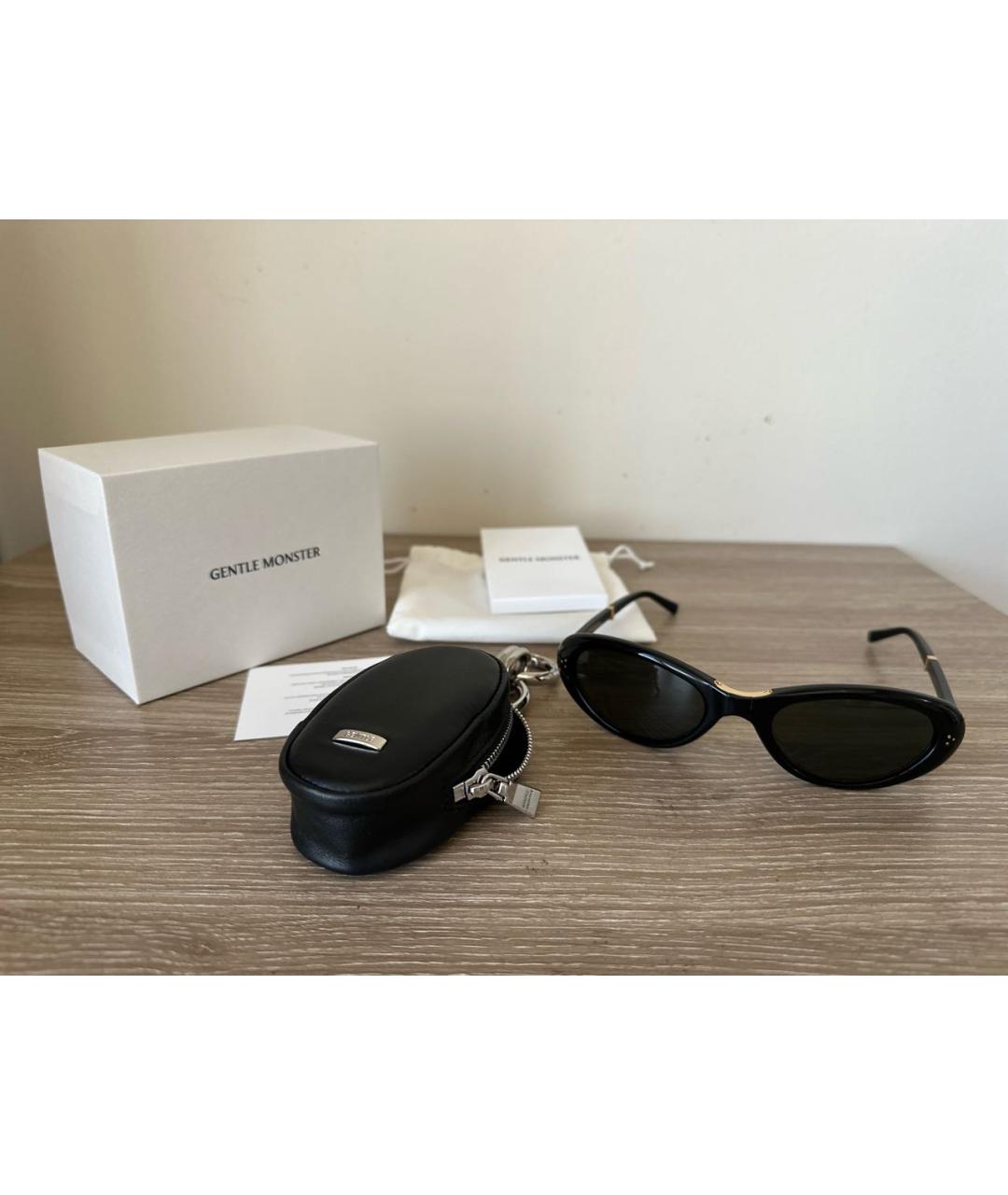 GENTLE MONSTER Черные пластиковые солнцезащитные очки, фото 4