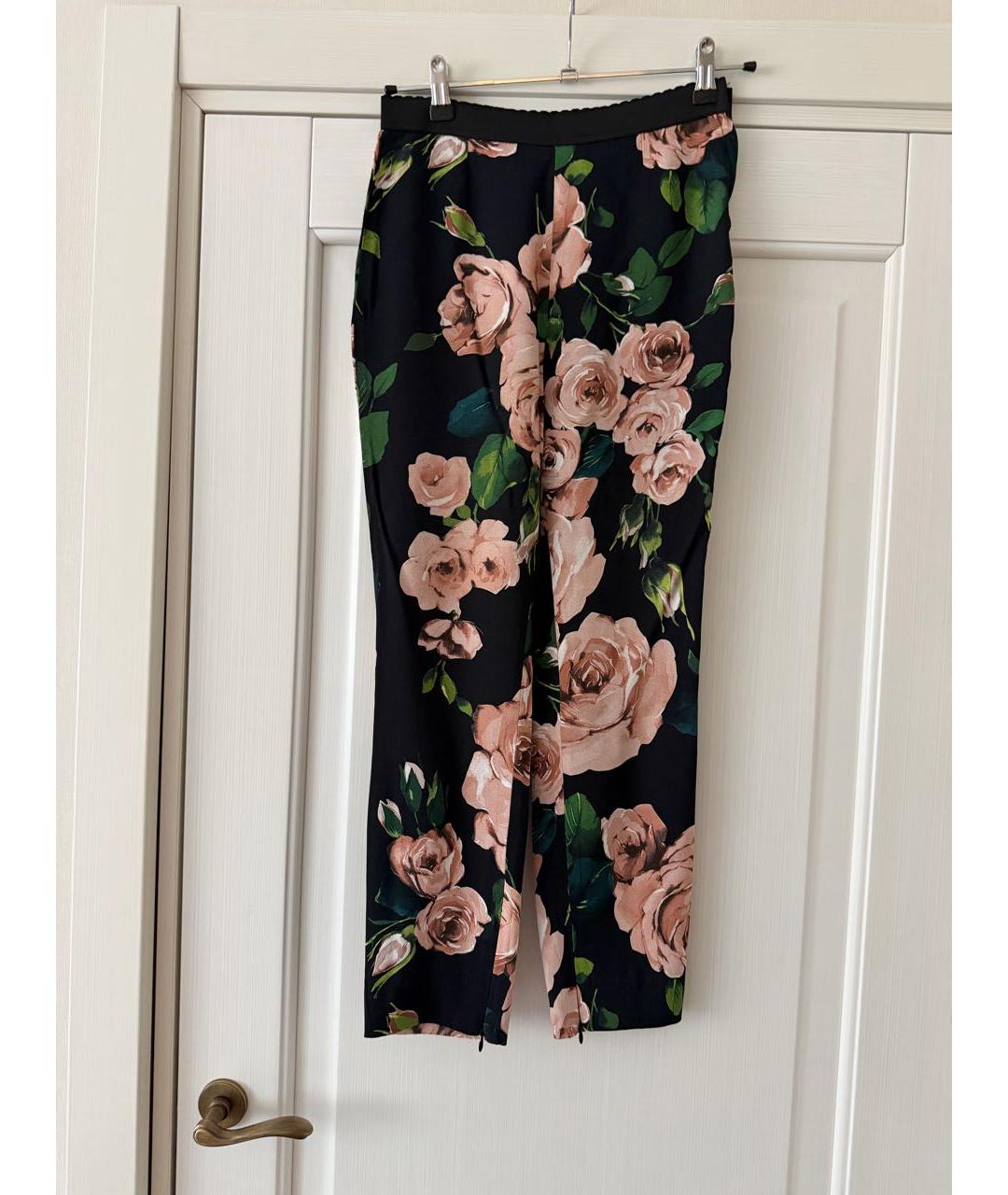 DOLCE&GABBANA Черные вискозные брюки узкие, фото 2