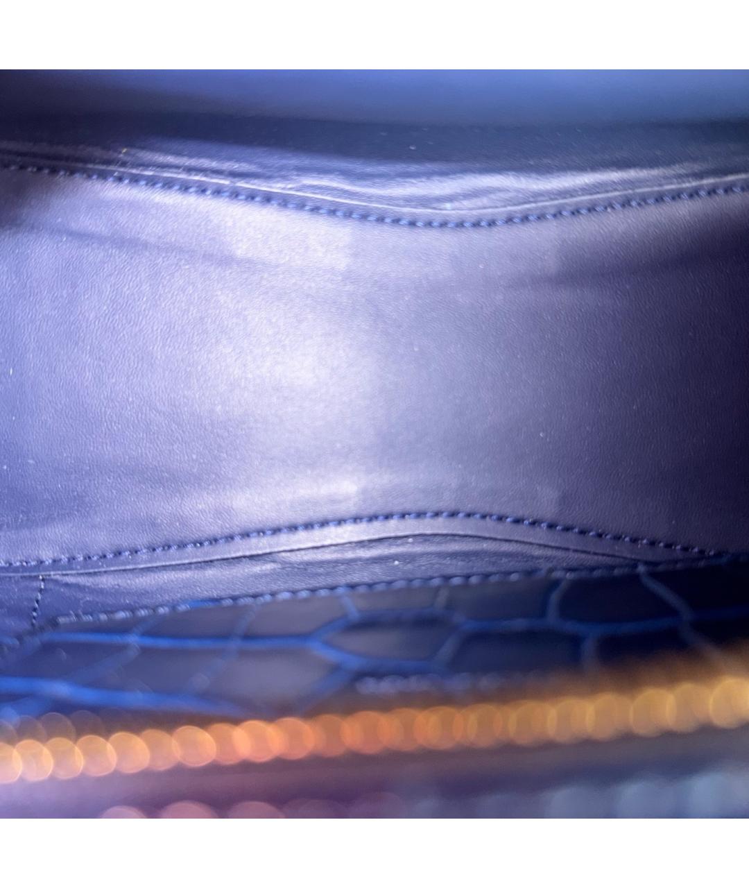 BALENCIAGA Синяя кожаная сумка с короткими ручками, фото 5