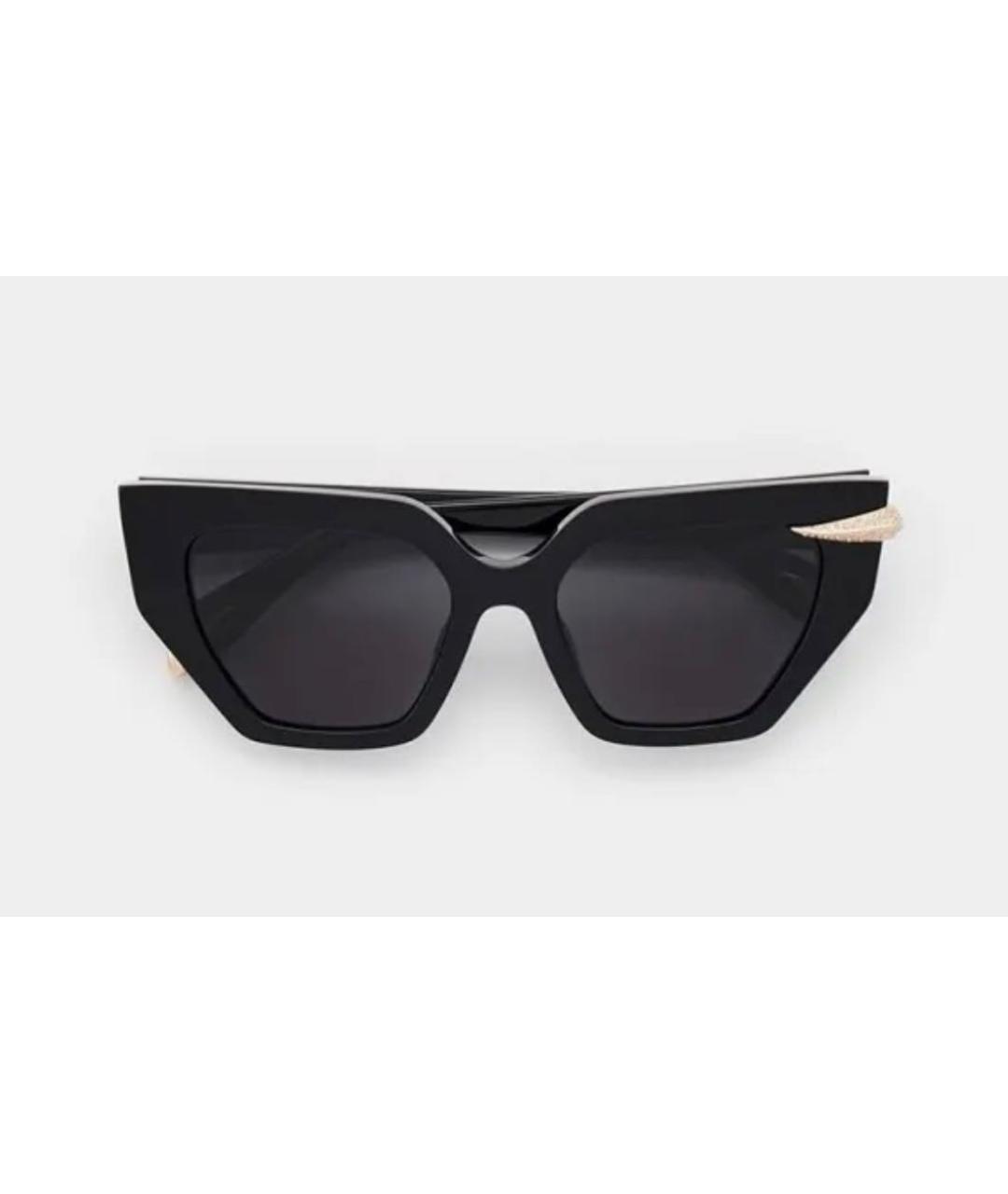 ROBERTO CAVALLI Черные пластиковые солнцезащитные очки, фото 2