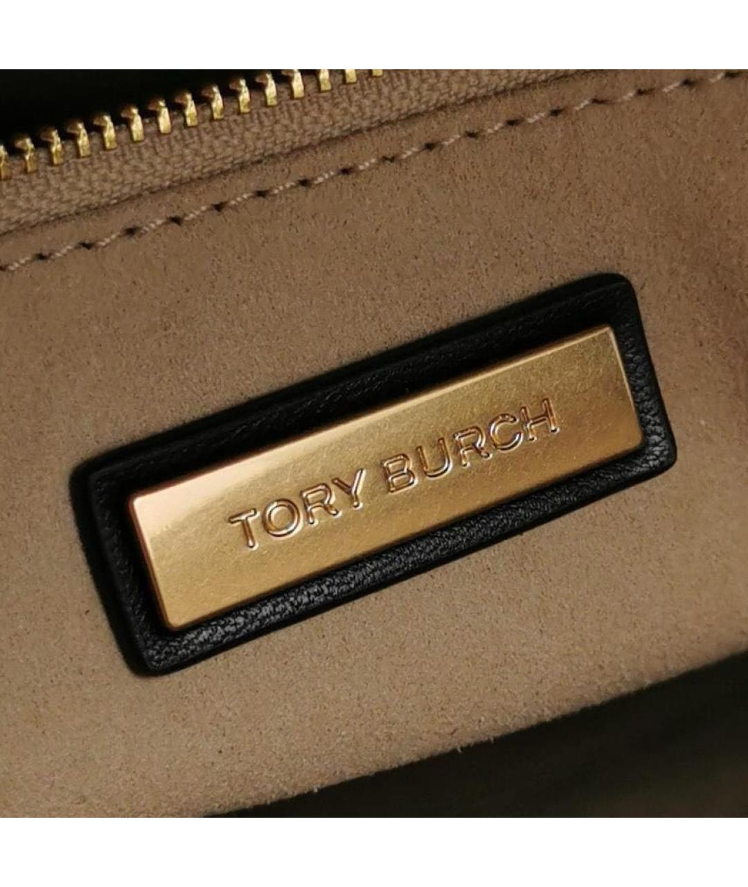 TORY BURCH Черная кожаная сумка через плечо, фото 5