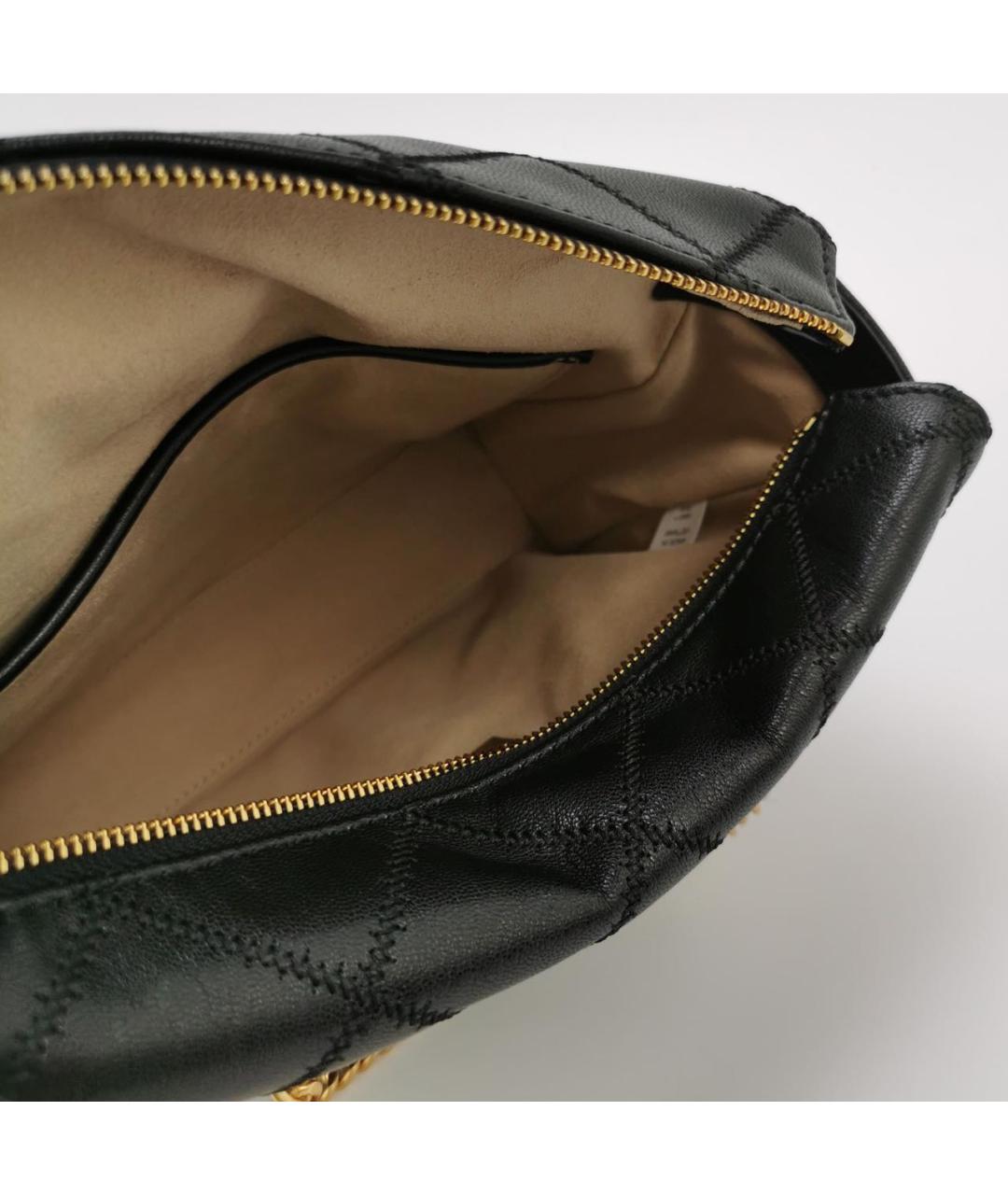 TORY BURCH Черная кожаная сумка через плечо, фото 3