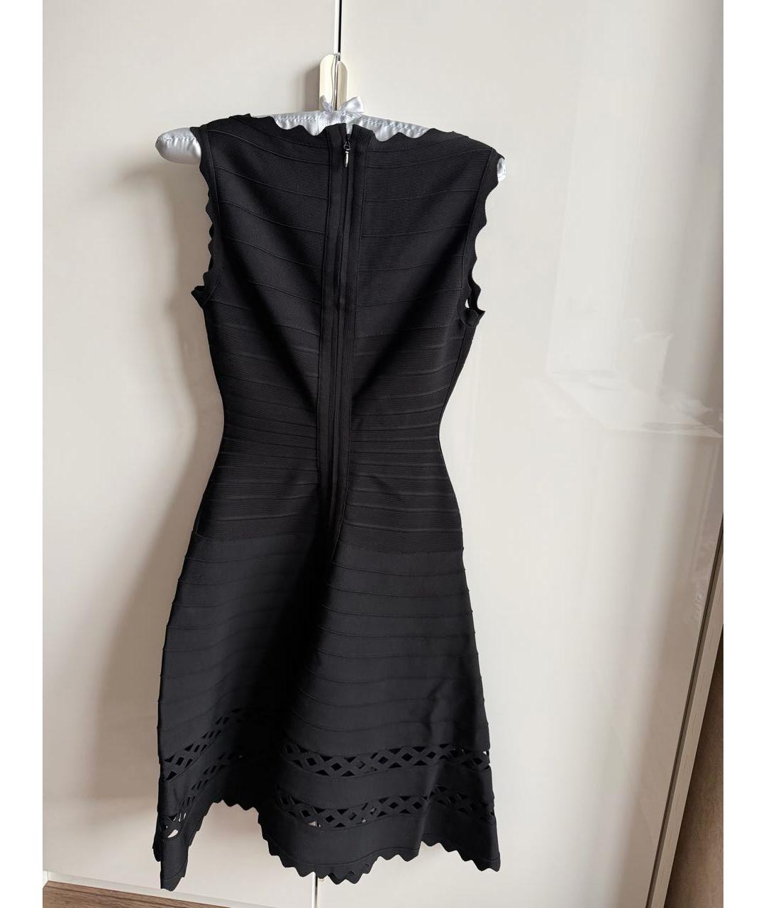 HERVE LEGER Черное коктейльное платье, фото 2