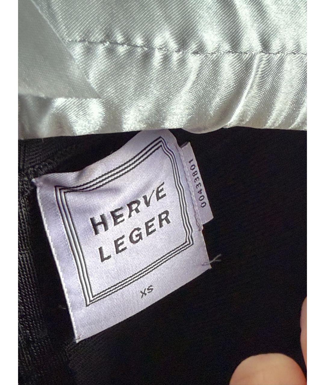 HERVE LEGER Черное коктейльное платье, фото 3