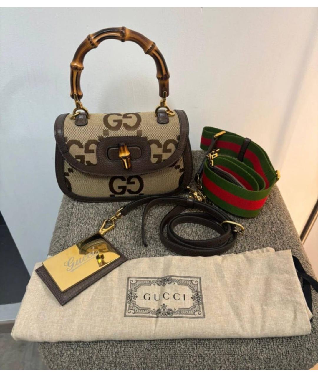 GUCCI Коричневая сумка с короткими ручками, фото 3