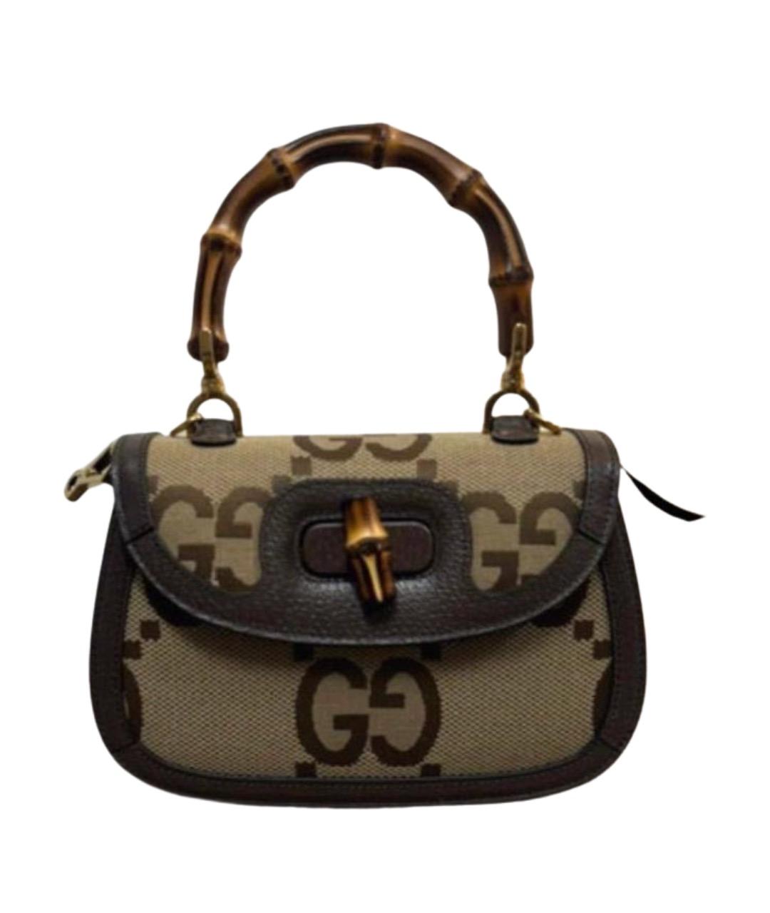 GUCCI Коричневая сумка с короткими ручками, фото 1