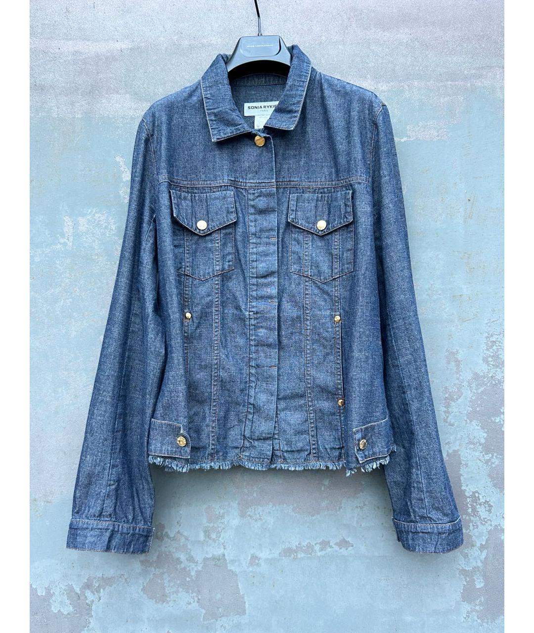 SONIA RYKIEL Синяя хлопковая рубашка, фото 9