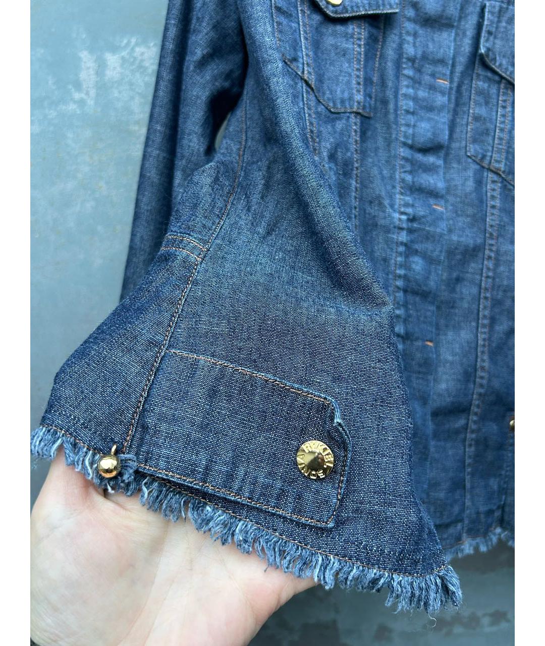 SONIA RYKIEL Синяя хлопковая рубашка, фото 4