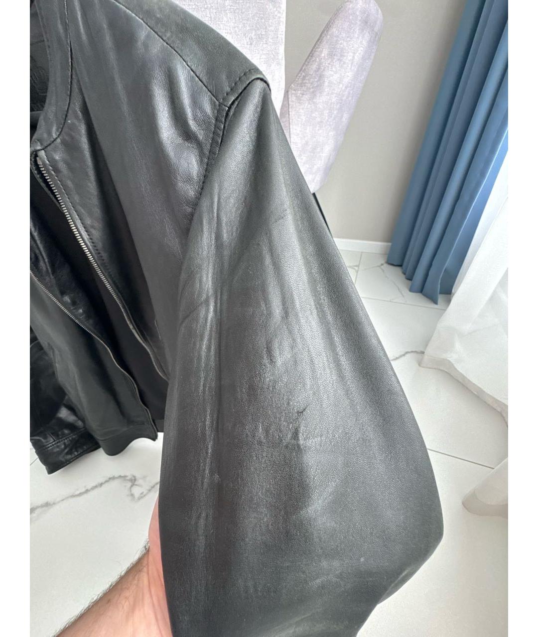 DOLCE&GABBANA Черная кожаная куртка, фото 6