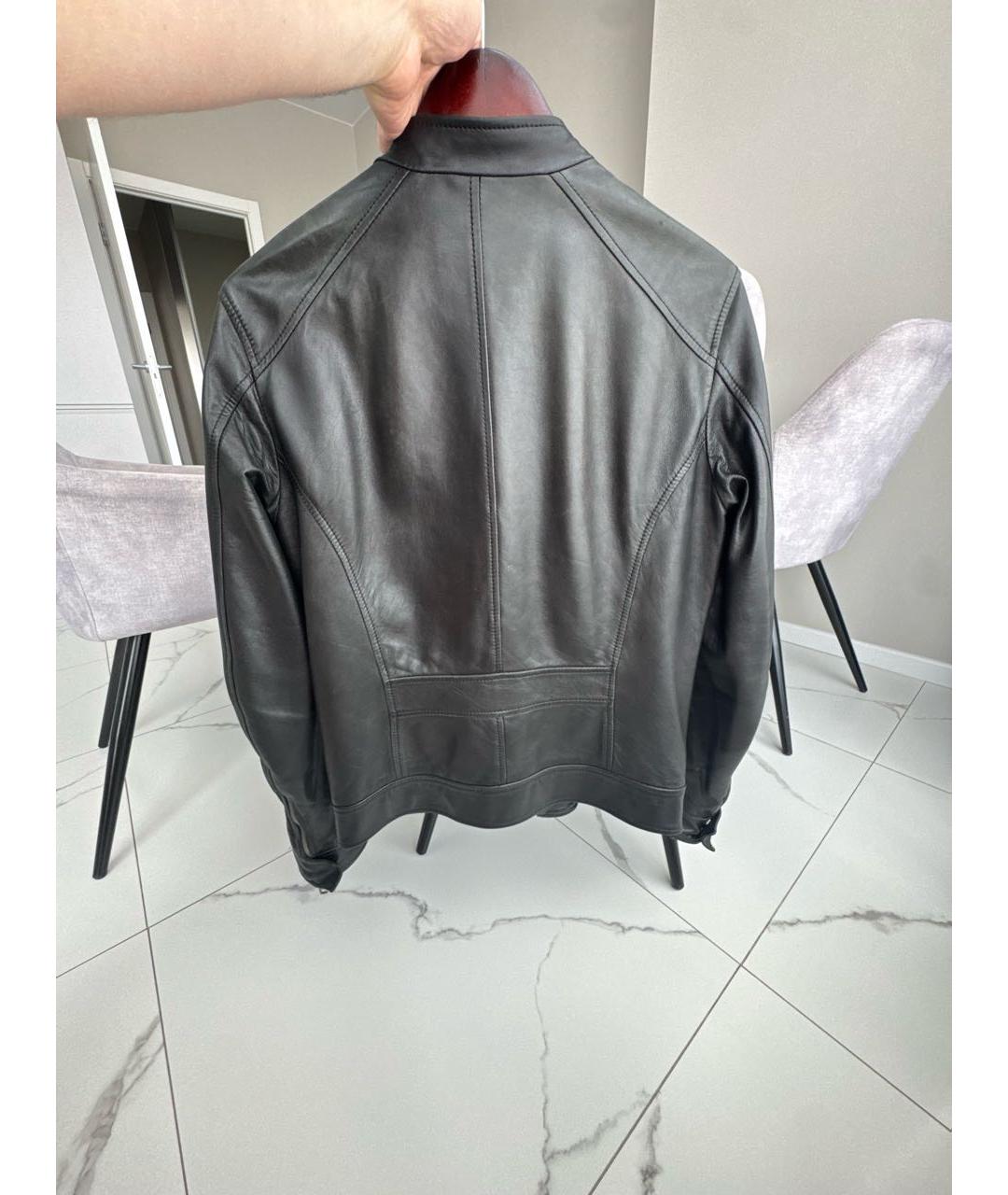 DOLCE&GABBANA Черная кожаная куртка, фото 2