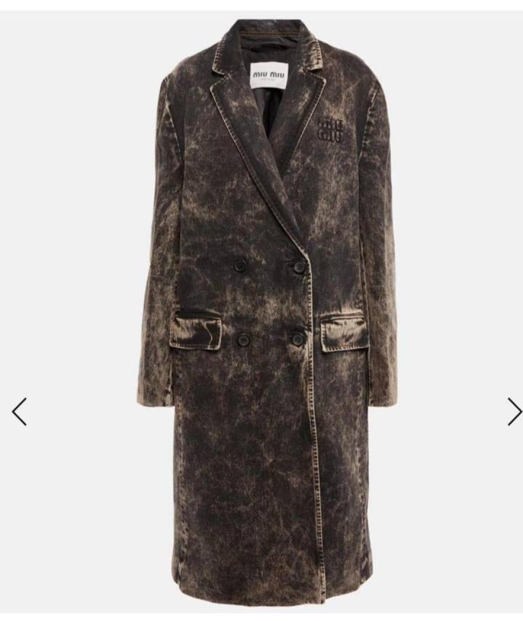 MIU MIU Коричневое деним пальто, фото 5