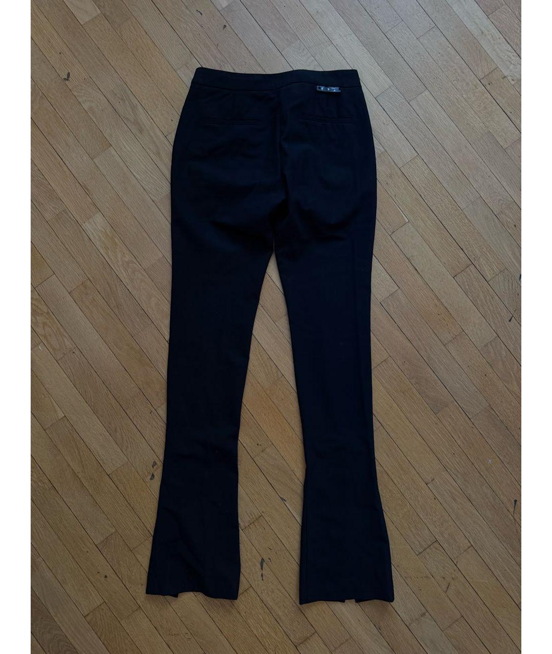 OFF-WHITE Черные шерстяные брюки узкие, фото 2