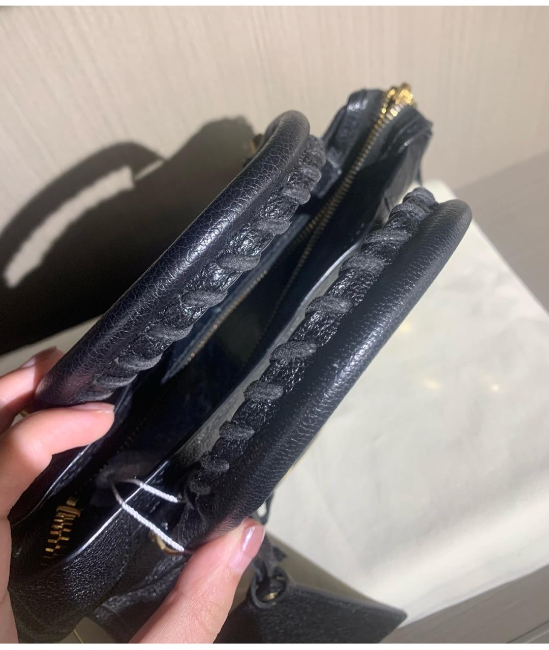 BALENCIAGA Черная кожаная сумка с короткими ручками, фото 5