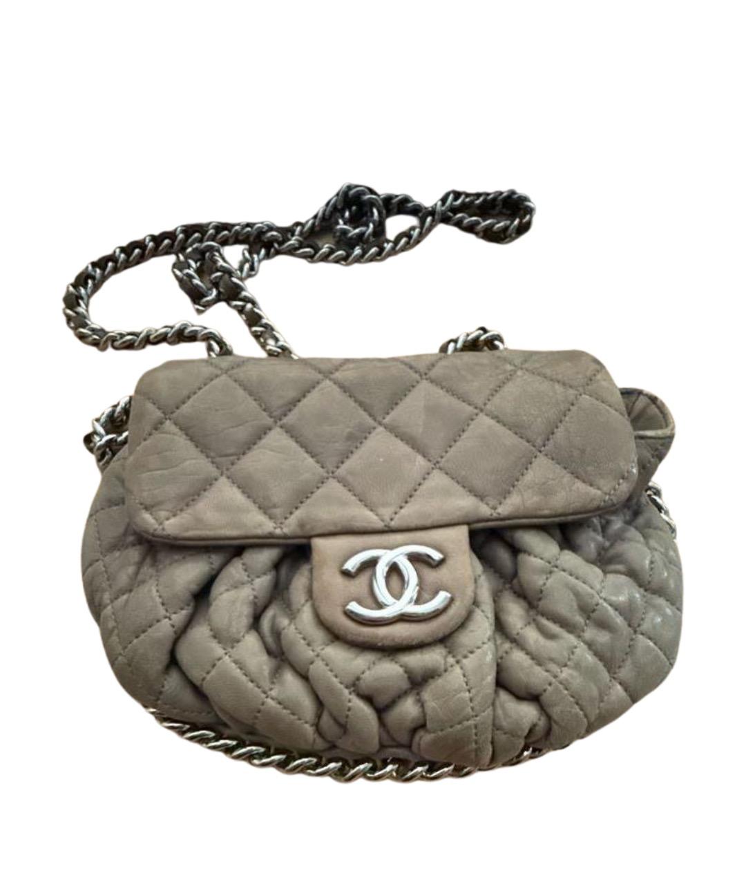 CHANEL Бежевая кожаная сумка через плечо, фото 1