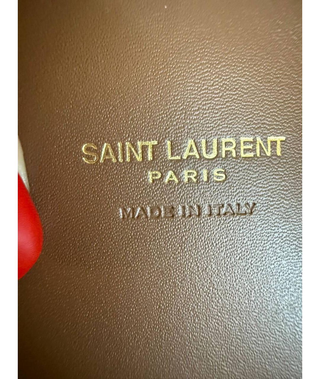 SAINT LAURENT Коричневая замшевая сумка с короткими ручками, фото 5