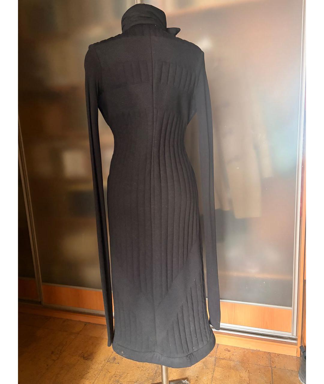 RICK OWENS Черное шерстяное пальто, фото 3