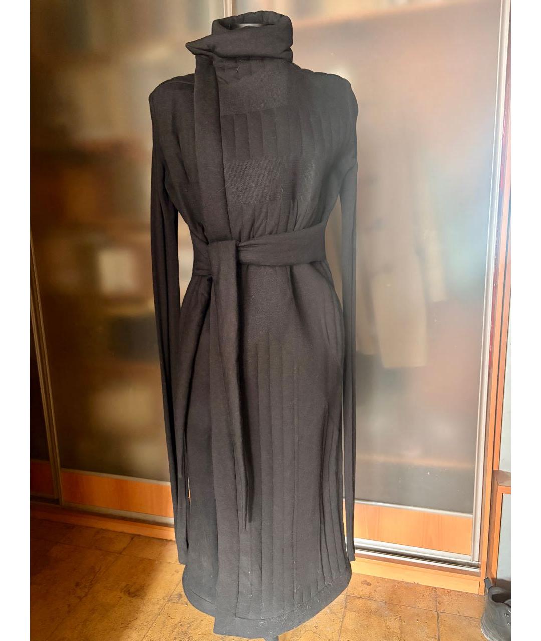 RICK OWENS Черное шерстяное пальто, фото 2