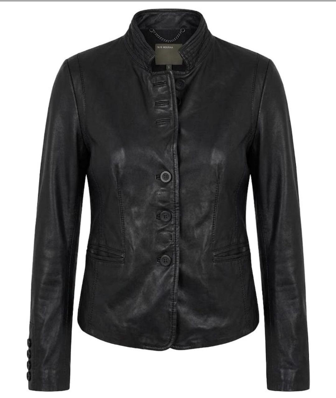 MUUBAA Черный кожаный жакет/пиджак, фото 6