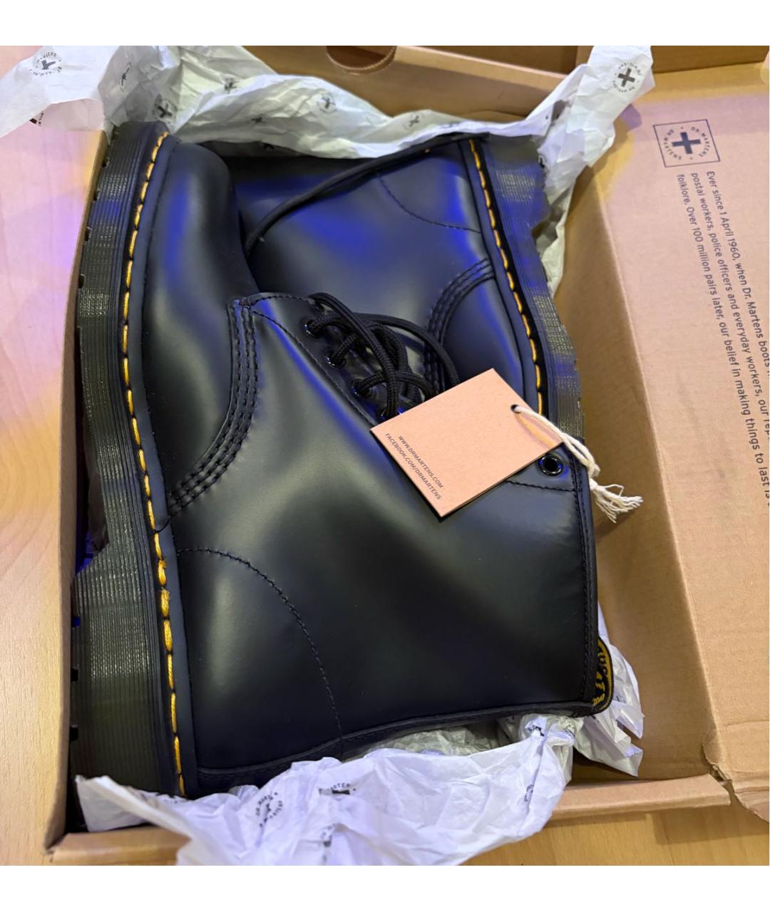 DR. MARTENS Черные кожаные высокие ботинки, фото 3