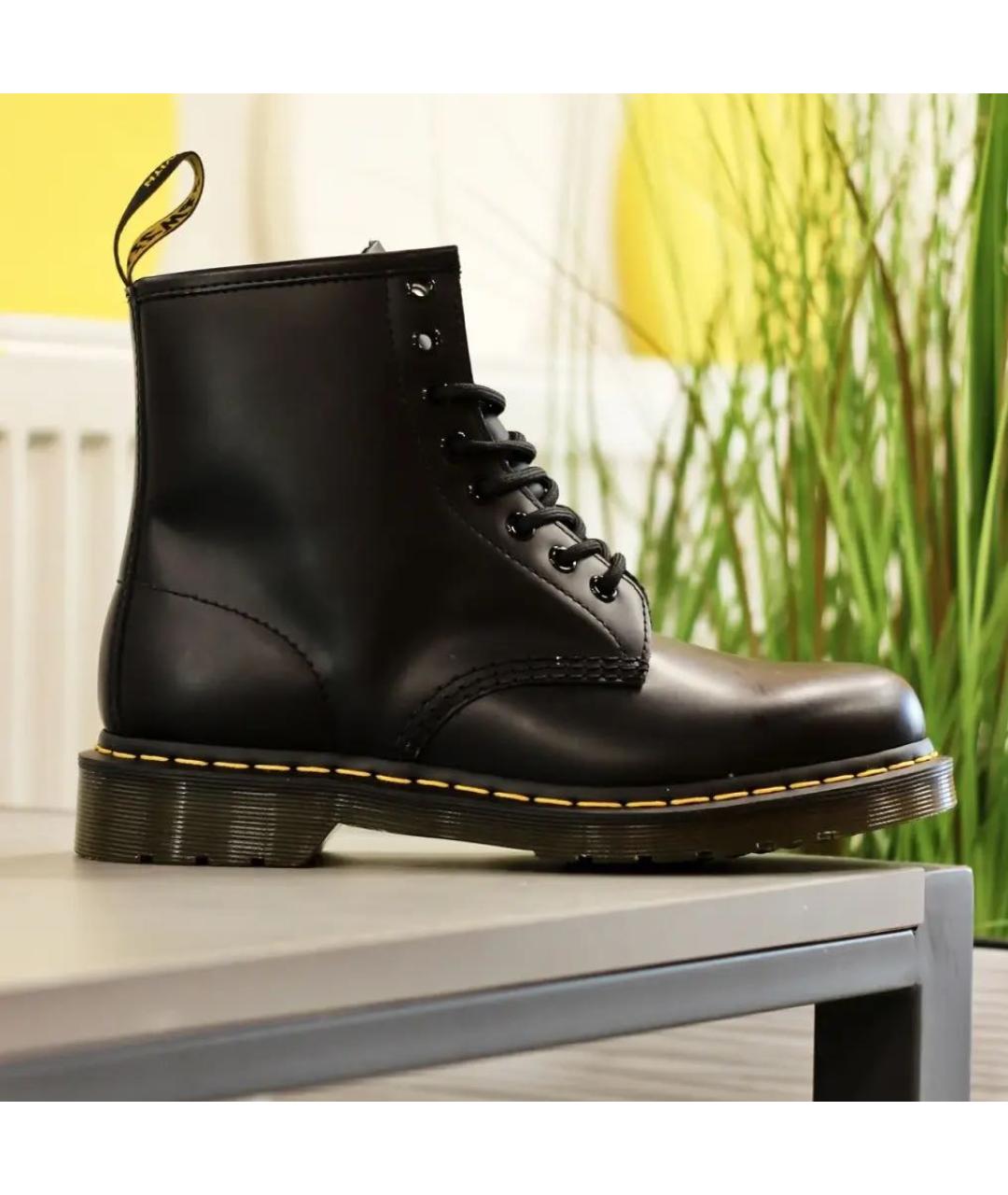 DR. MARTENS Черные кожаные высокие ботинки, фото 9