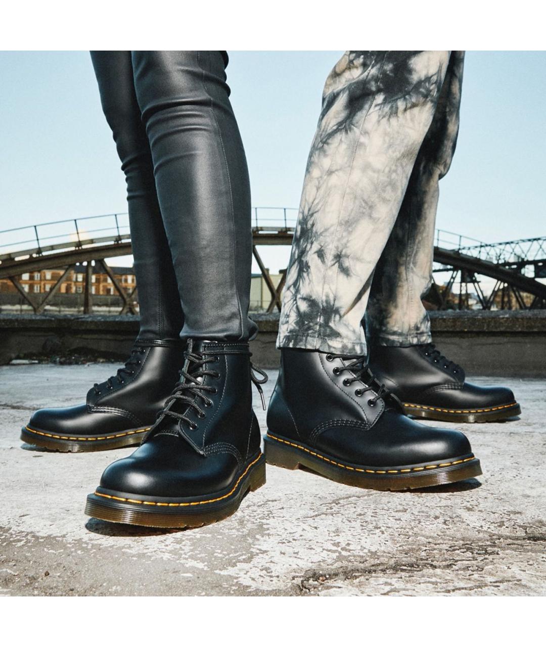 DR. MARTENS Черные кожаные высокие ботинки, фото 5
