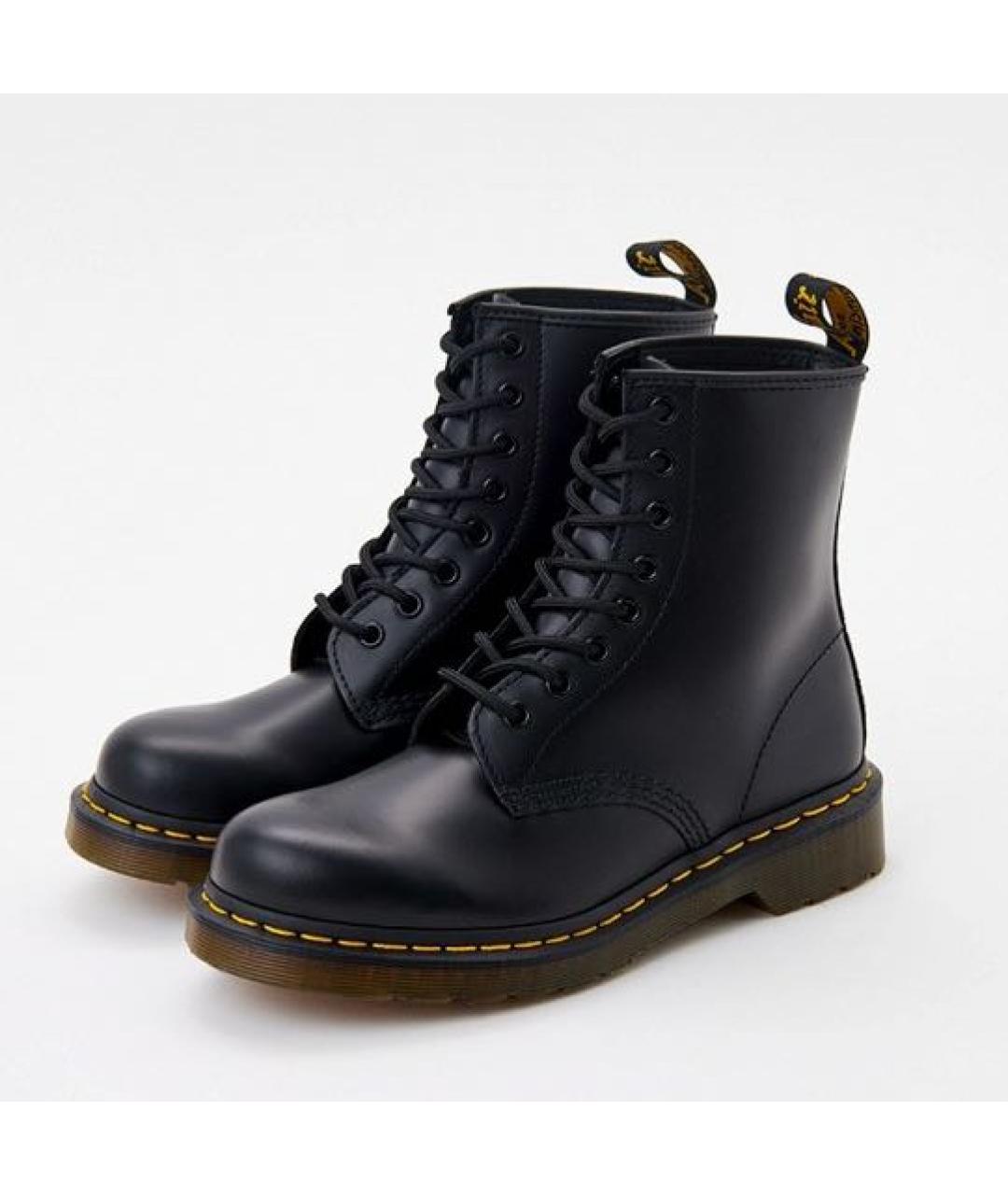 DR. MARTENS Черные кожаные высокие ботинки, фото 2