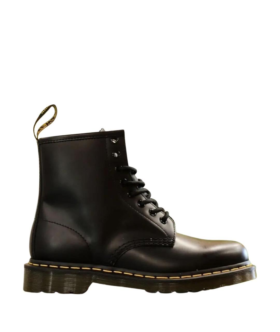 DR. MARTENS Черные кожаные высокие ботинки, фото 1