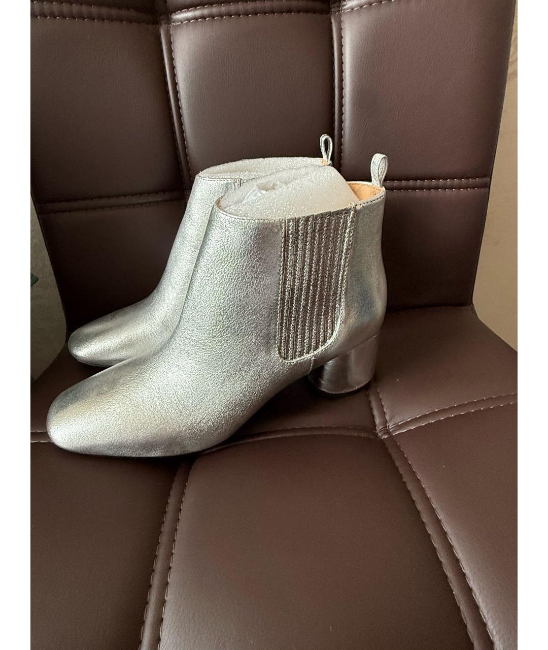 MARC BY MARC JACOBS Серебряные кожаные ботильоны, фото 3