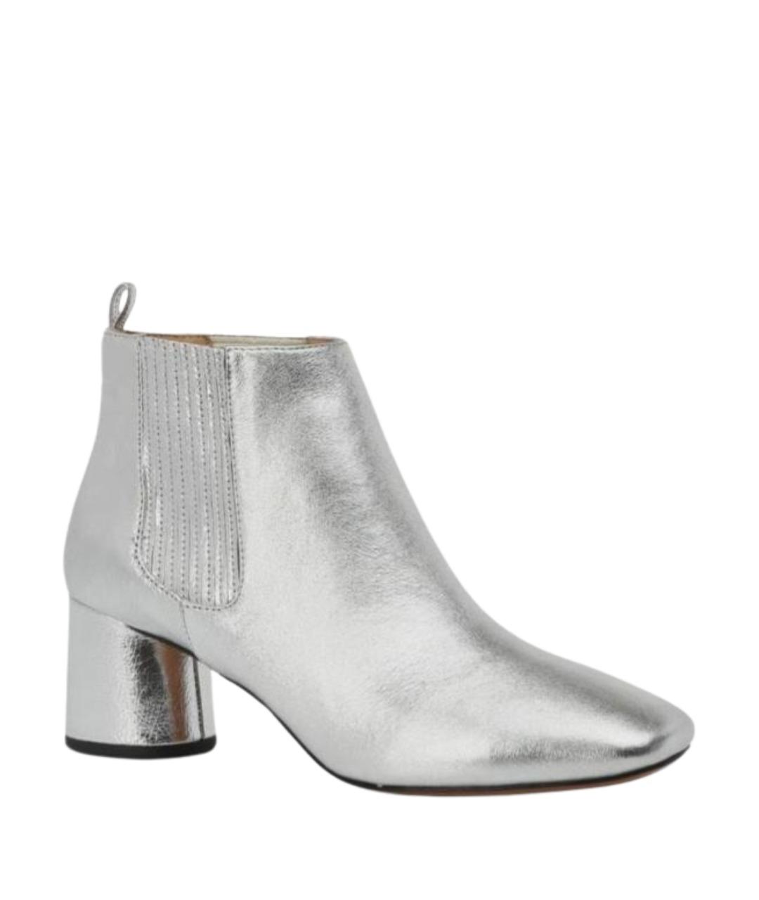 MARC BY MARC JACOBS Серебряные кожаные ботильоны, фото 1