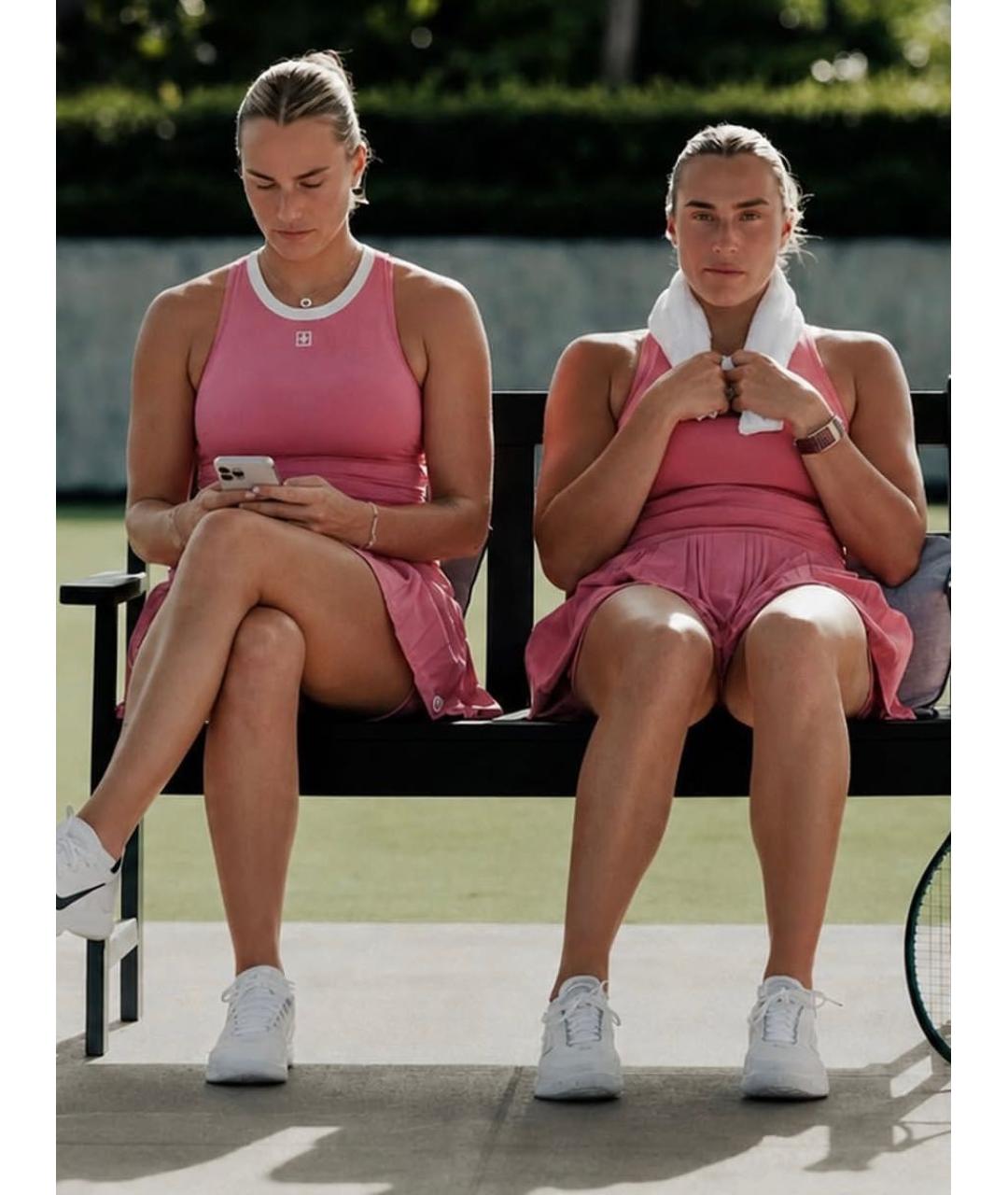 NIKE Розовый полиэстеровый спортивные костюмы, фото 6