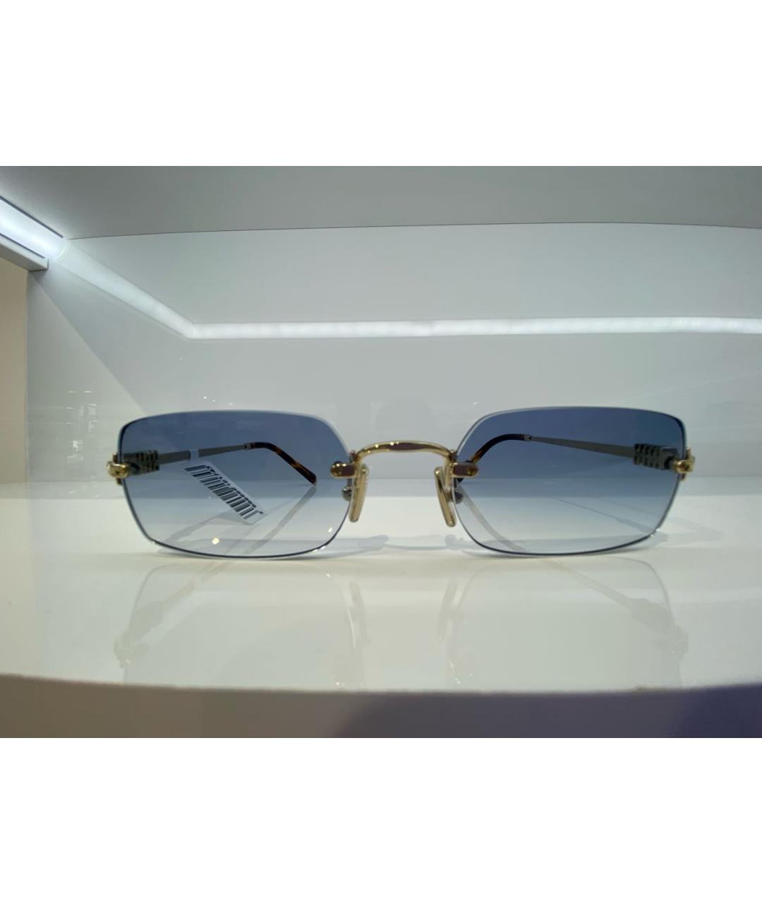 MIU MIU Золотые металлические солнцезащитные очки, фото 4