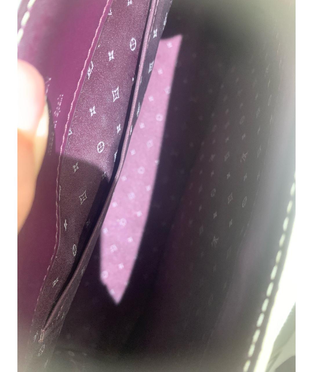 LOUIS VUITTON Фиолетовая кожаная сумка через плечо, фото 4