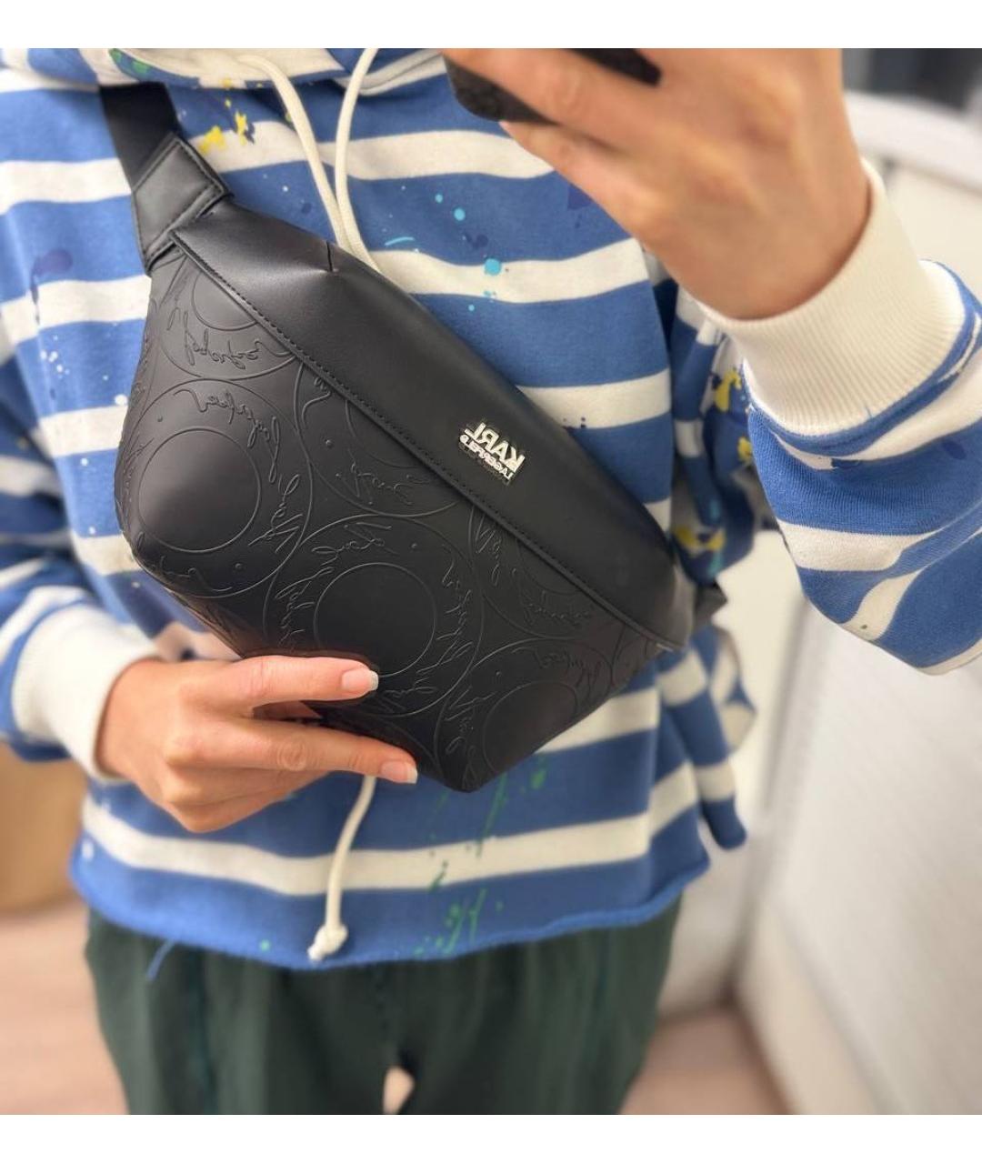 KARL LAGERFELD Черная поясная сумка, фото 4