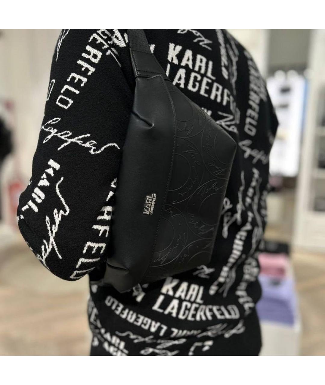 KARL LAGERFELD Черная поясная сумка, фото 5