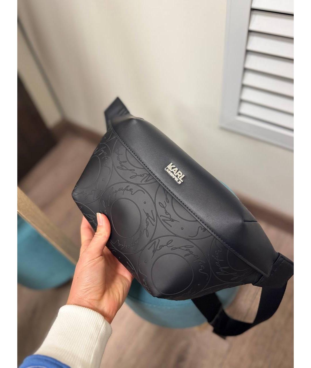 KARL LAGERFELD Черная поясная сумка, фото 2